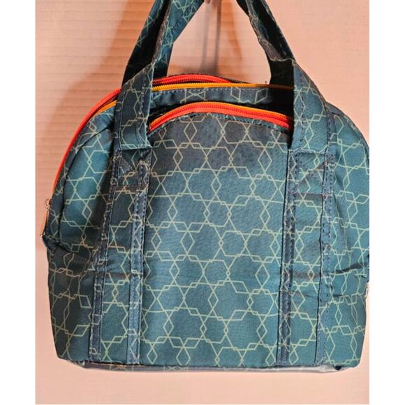 Lug Lunch Tote New tag ChooChoo Elephant  design Teal Green Yellow Orange Zipper - Picture 3 of 8